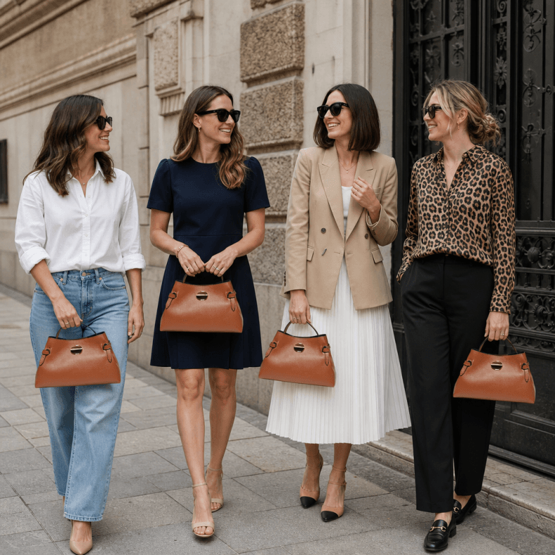 7 moduri elegante sa porti geanta maro zi de zi